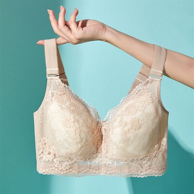 内衣女大胸显小薄款夏t轻薄收副乳防下垂全罩杯大码文胸罩