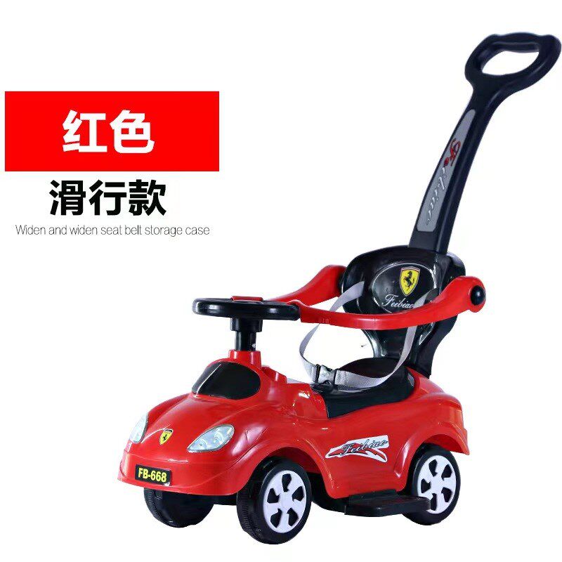 多功能儿童车可坐人宝宝滑行车车C四轮充电可手推玩具车带音乐扭