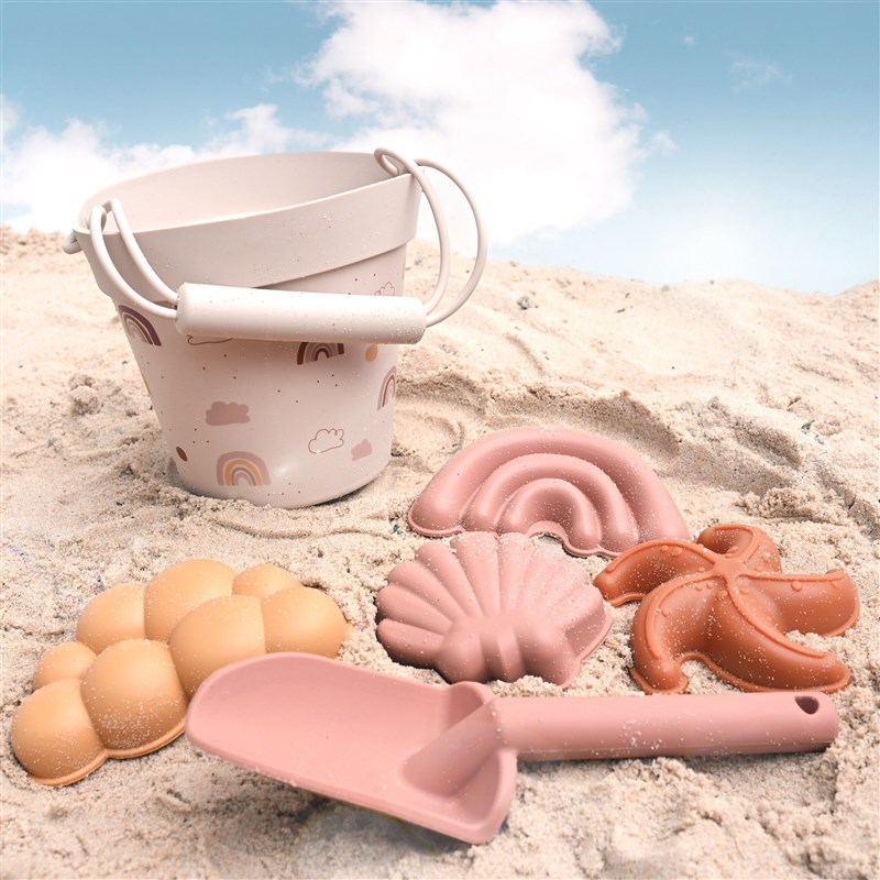 韩国ins风儿童宝宝海边挖沙滩玩具挖土铲子工具硅W胶水桶套装园艺