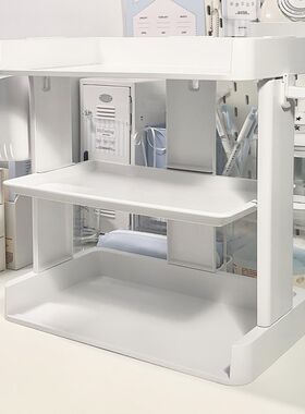 宿舍桌面置物架大学生q多层笔筒书架文具首饰收纳架书桌布置装饰