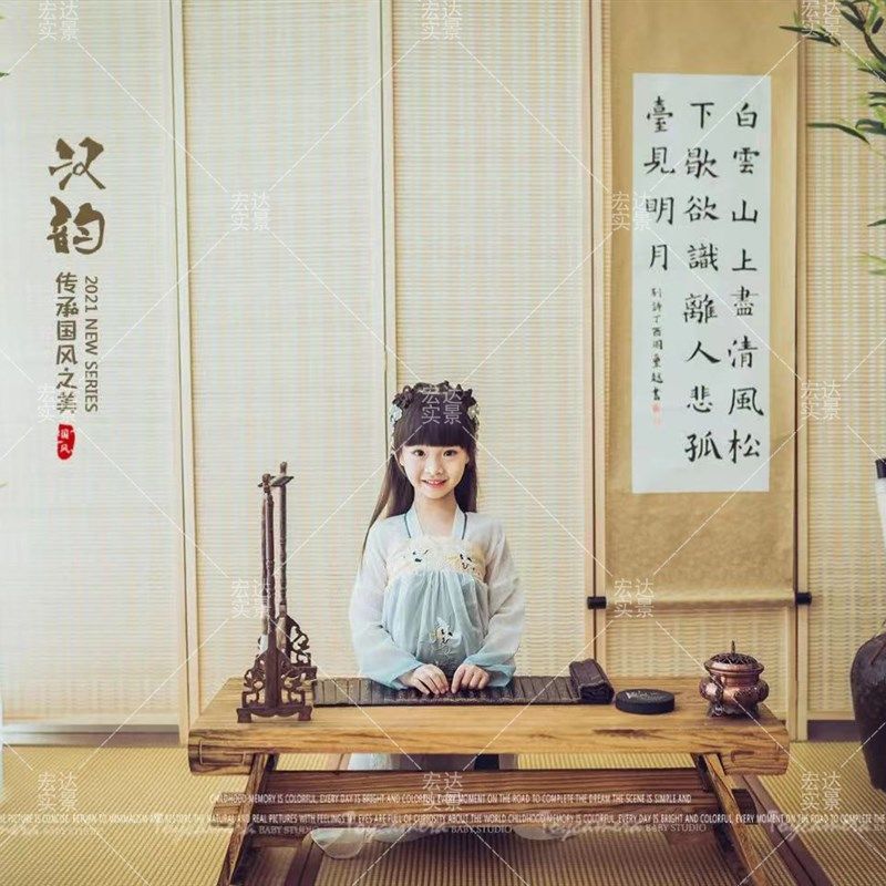 儿童实景影楼实景制作摄影棚拍摄道具古装实景孕妇实.景装修设计