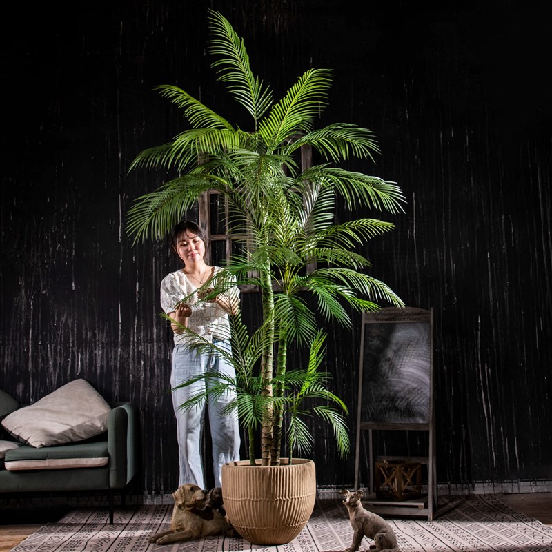 大型仿真b植物棕榈树室内客厅散尾葵仿生绿植假树盆栽造景装饰摆