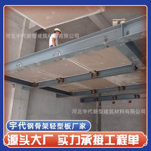 钢骨架轻型loft夹层板彭石楼板图集商场仓库钢结构夹层板