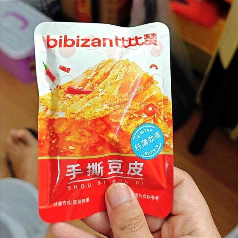 手撕豆皮辣条118g香辣味8090怀旧办公解馋休闲零食即食小吃