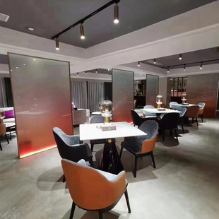 酒店淋浴房渐变玻璃双层钢化夹胶夹娟夹丝 办公室W屏风隔断可定制