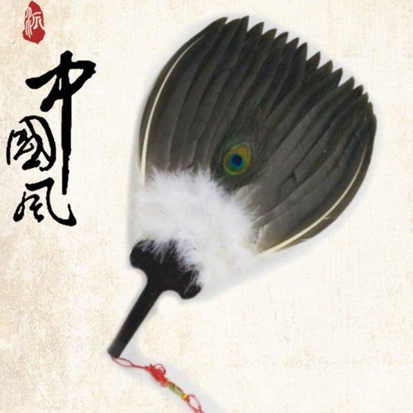 鹅毛扇孔明扇羽毛扇子诸葛亮扇子羽扇工艺扇礼品扇道具扇子演出用
