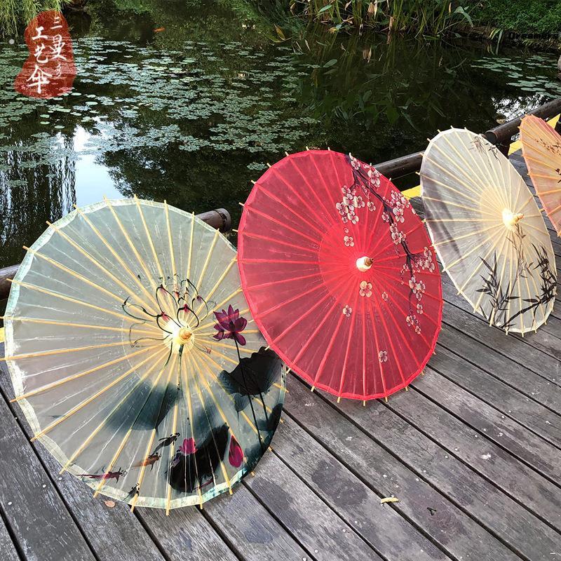 古风油纸伞古风伞道具晴雨两用折叠红色空白结婚新中式雨伞汉厂家