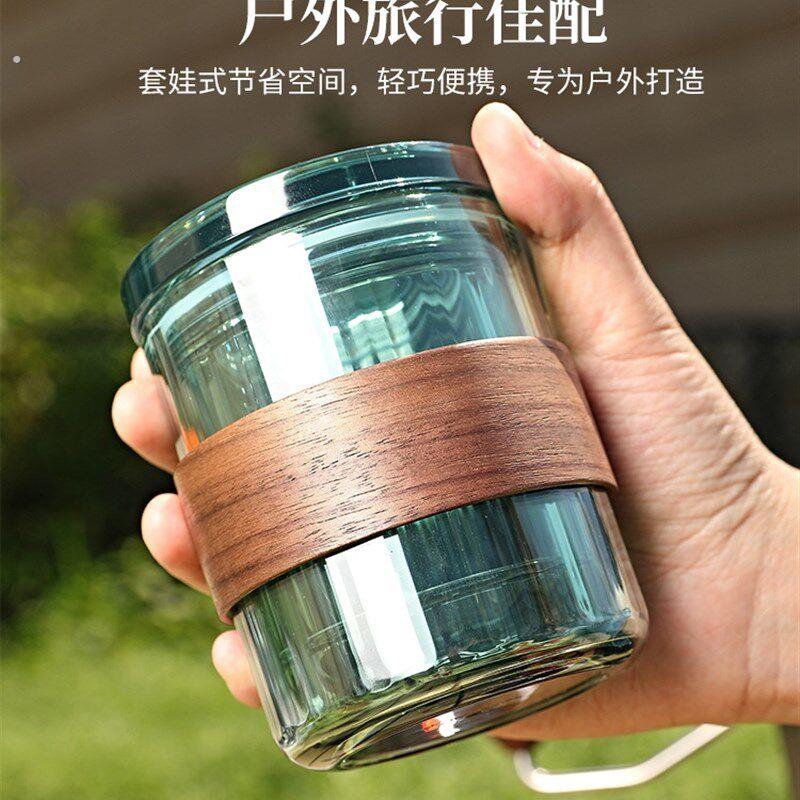 家用手冲咖啡壶套装迷你随身滤泡过滤杯滤网旅行咖啡杯三合一可携