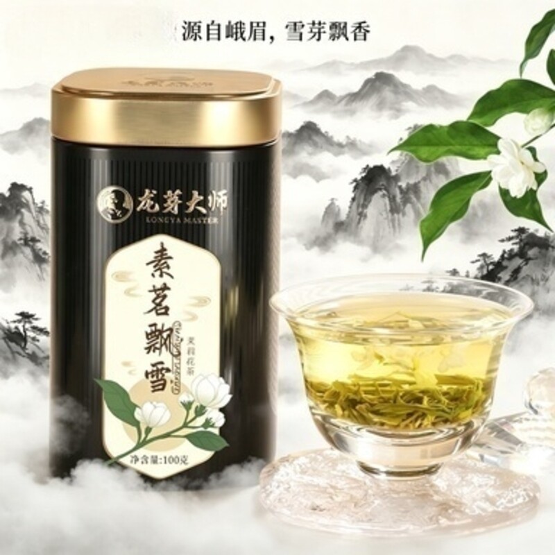 龙芽大师峨眉高山特级茉莉花茶