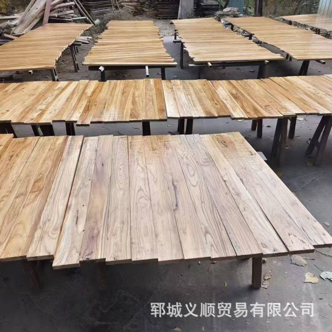 复古老榆木板材实木超市货架板民宿客栈装修护墙板风化纹理旧木板