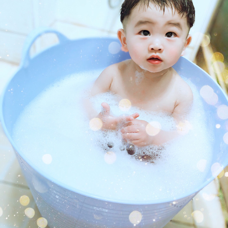 加高泡澡桶沐浴桶缸儿p童洗澡桶塑料小孩婴儿泡澡盆宝宝游泳澡盆