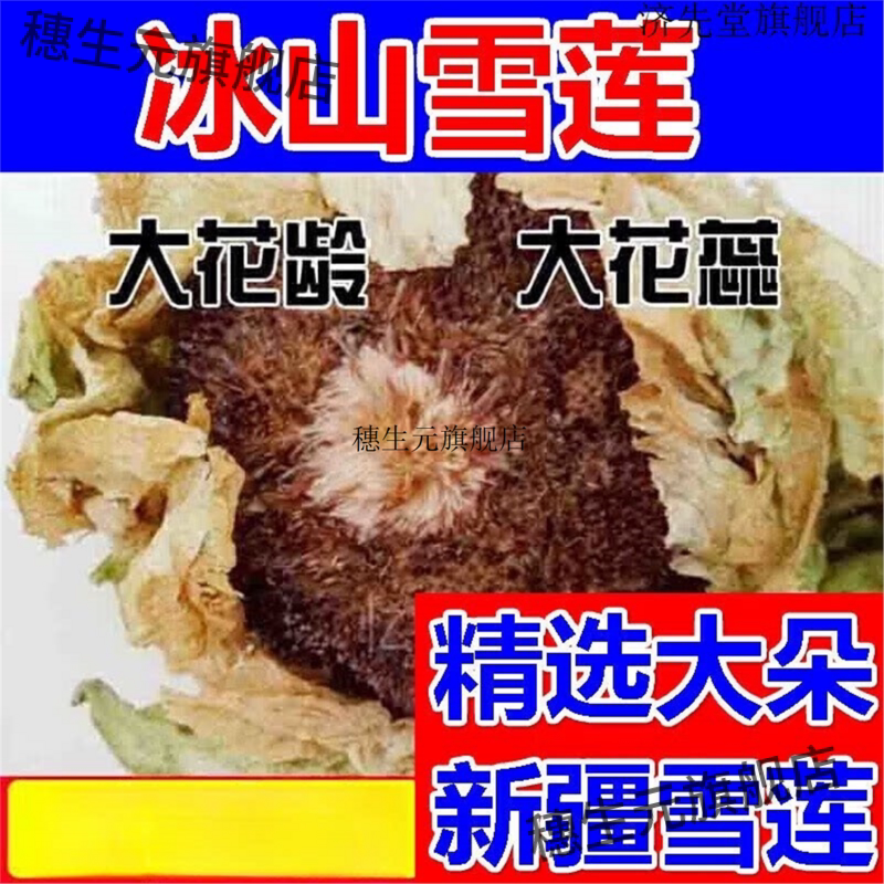 雪莲干花天山雪连莲花新疆雪莲中秋送礼礼盒药材非野i生泡