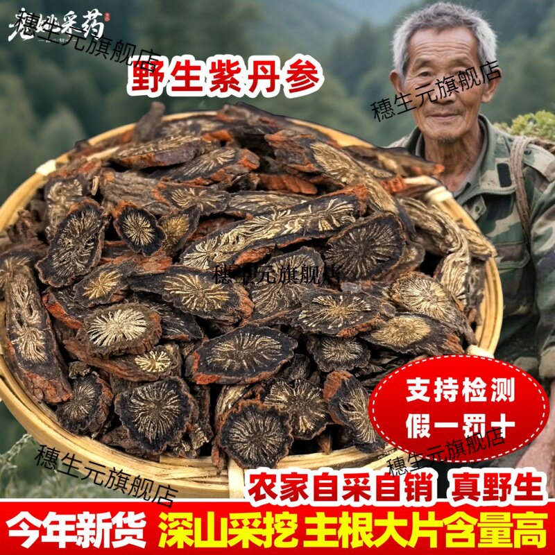 正宗紫丹参条野生云南农家