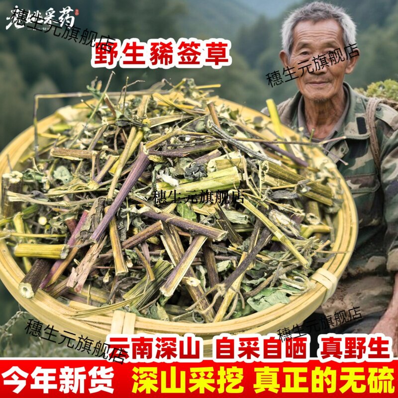 云南野生豨签草材500g稀莶