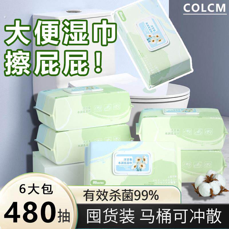 湿卫生纸女生专用拉屎湿巾女生擦屁股可溶解大人孕妇婴儿大便湿纸