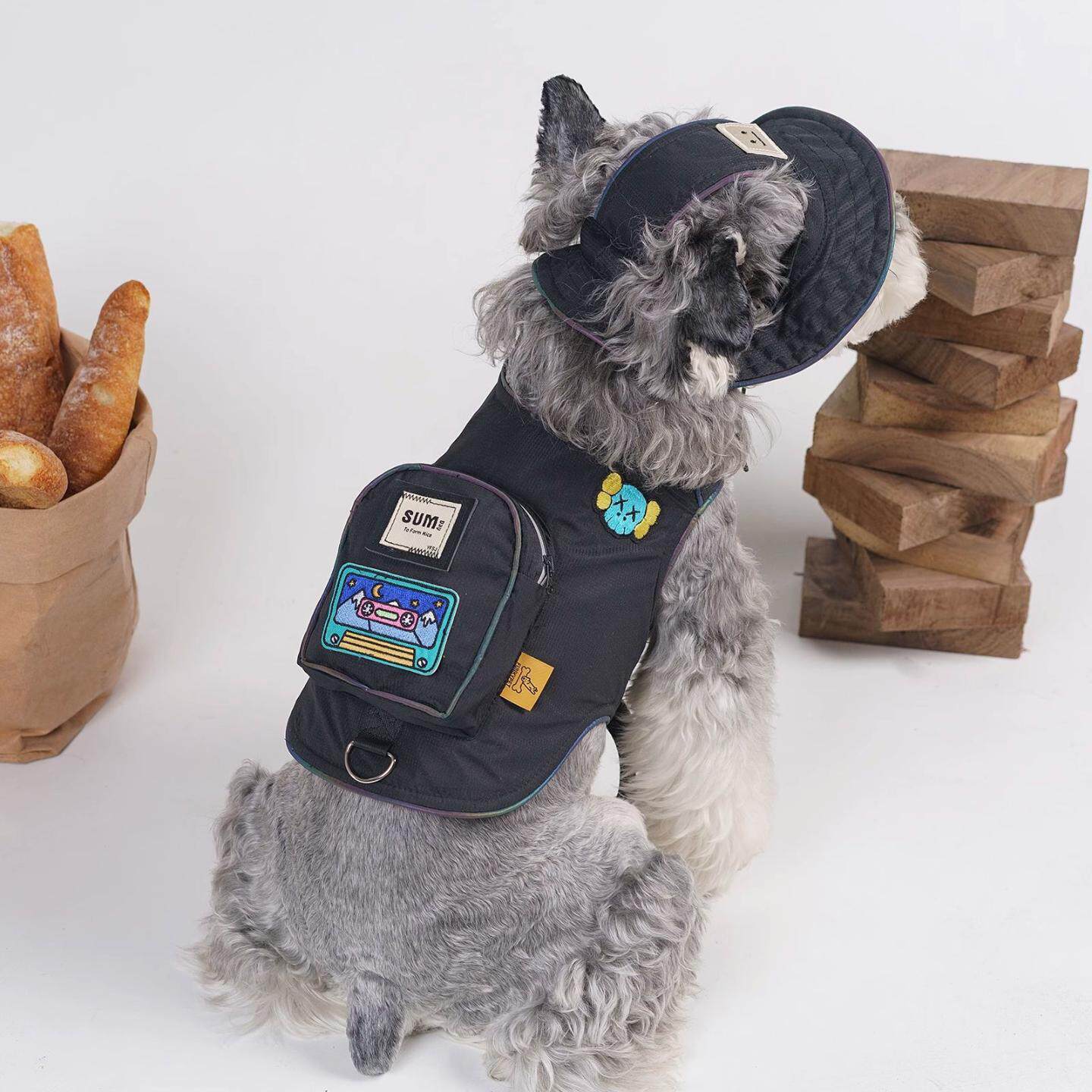 腊肠犬专用衣服户外反光胸背可图片
