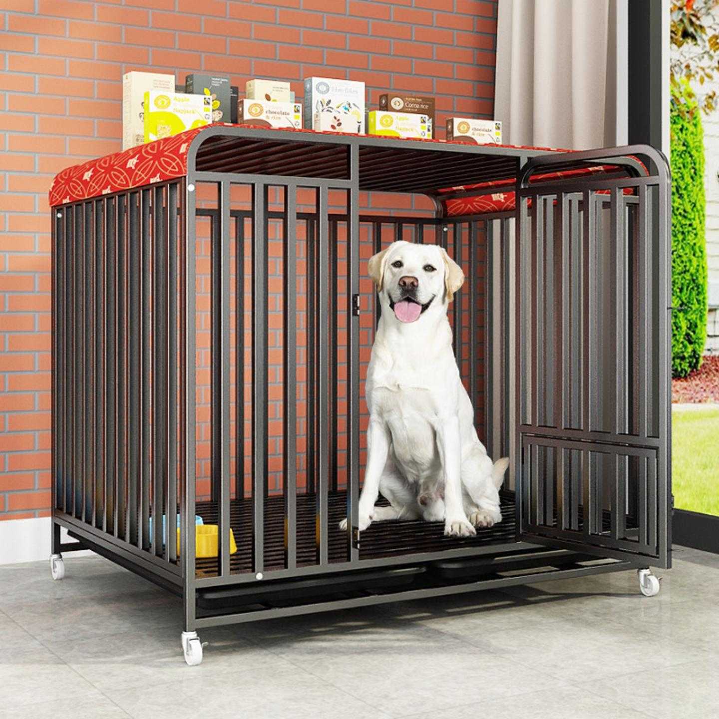 狗笼子室内边牧专用中型犬带厕所