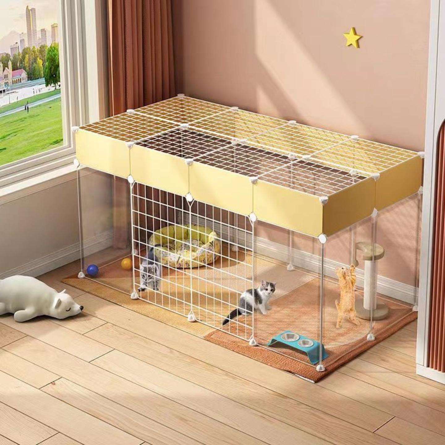 猫围栏猫笼子家用宠物栅栏室内图片