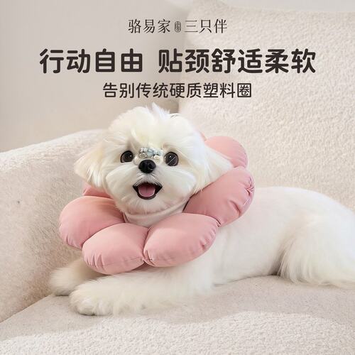 三只伴宠物伊丽莎白圈狗狗项圈防舔咬中小型犬绝育头套可调节脖套