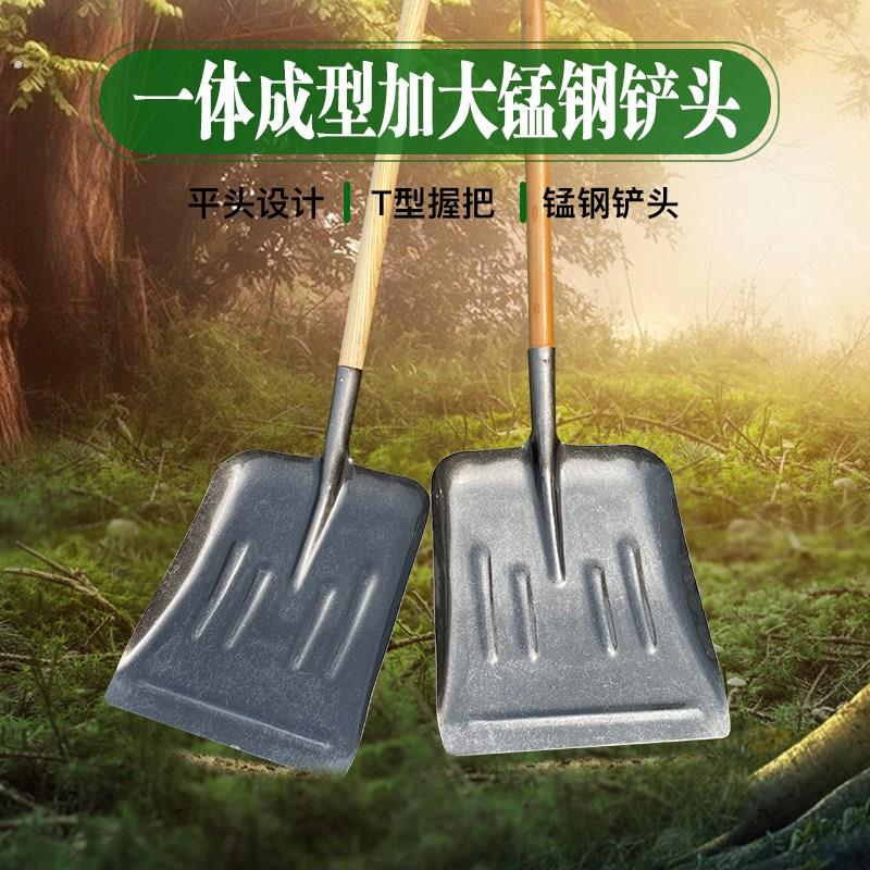 铁锹大号养殖场铲粪神器农用平头垃圾除雪工具大号铲子俄式大方锹