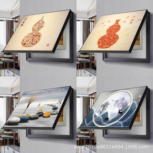 电表箱装饰画玄关客厅壁画多媒体开关盒装饰画配电箱遮挡挂画