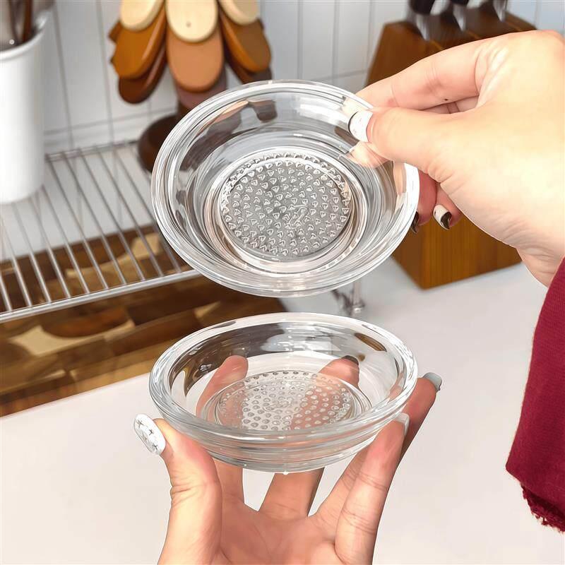 蒜姜泥研磨器蘸料碟一体多功能研磨器研磨盘擦姜末汁磨蒜器蘸料碗