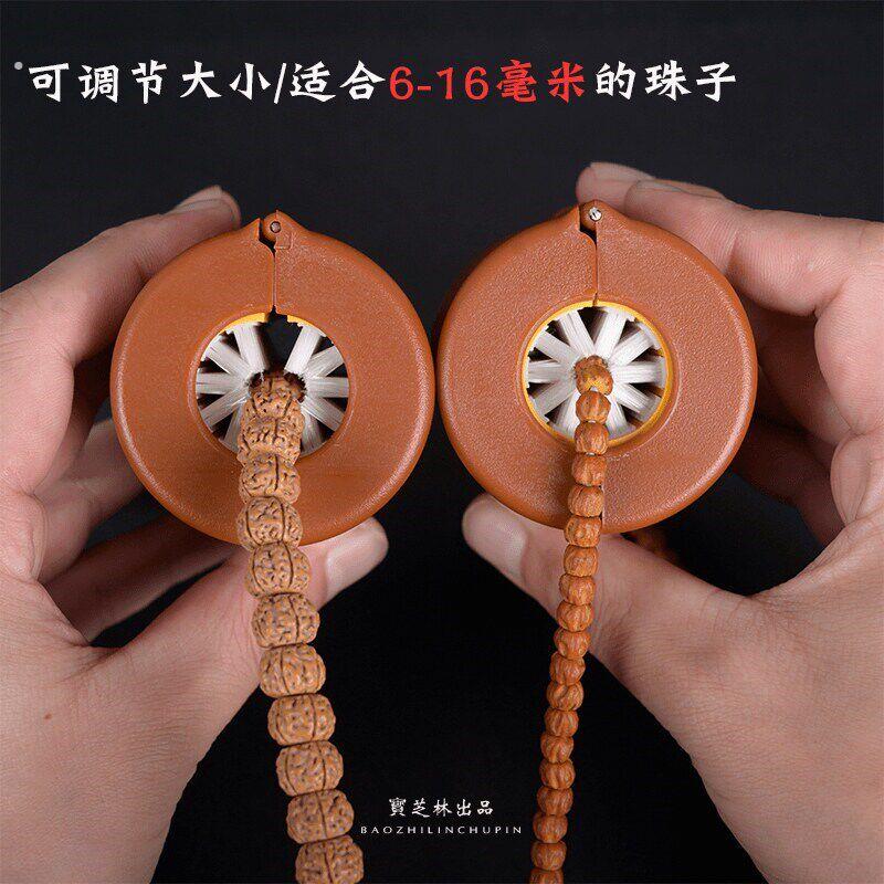 新款弹簧懒人桶刷文玩刷子手持猪鬃毛纳米懒人圆筒可携式刷串神器