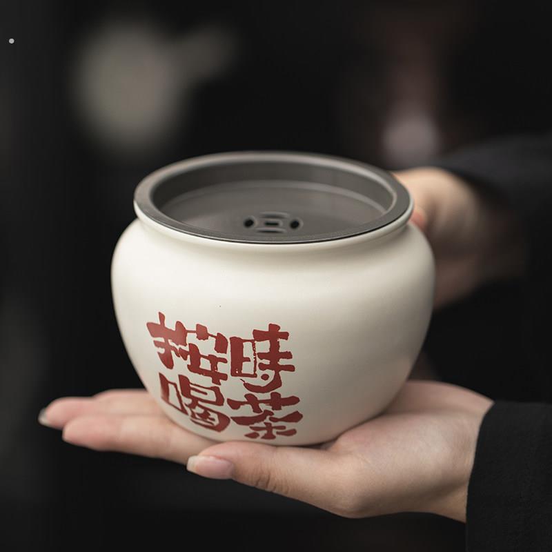 草木灰建水陶瓷茶洗茶渣缸水盂带盖子子中式家用盖碗茶具壶承干炮图片