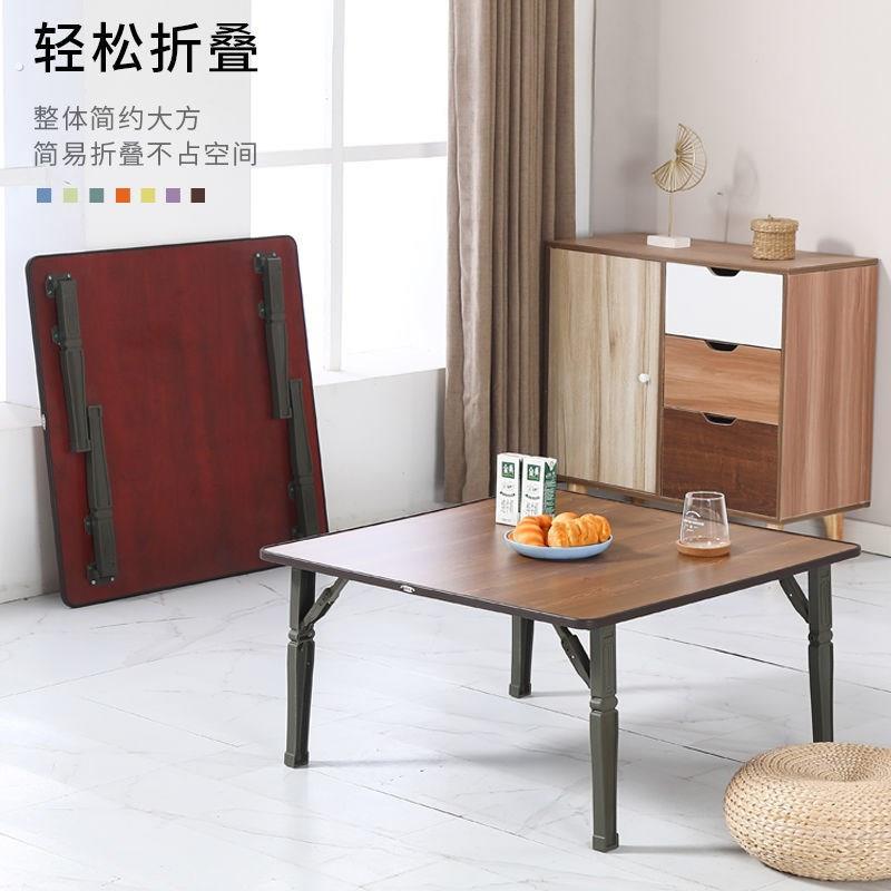 折叠桌加高炕桌地桌宿舍简易饭桌榻榻米飘窗桌家用小方桌圆桌