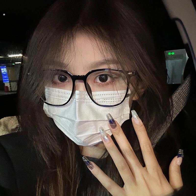 黑框眼镜女素颜大脸眼镜框显脸瘦近视可配有度数大框眼镜架防蓝光