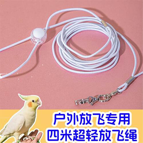 鹦鹉放飞绳超轻鸟用牵引绳脚环不伤脚玄凤手养鹦鹉外出训练遛鸟绳