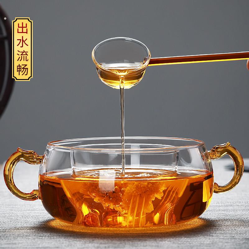 煮茶锅全玻璃煮茶壶茶器黑晶炉养生大容量套装家用礼品盒烧水耐热
