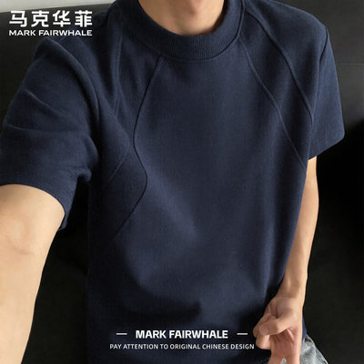 马克华菲男士美式直肩短袖T恤