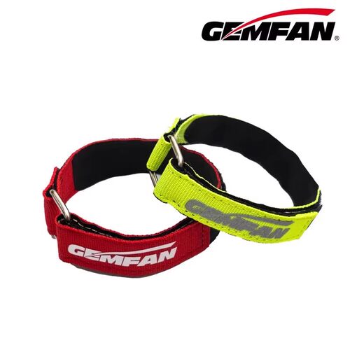 乾丰 Gemfan FPV防滑电池扎带绑带 金属扣 固定电池 荧光绿 红色