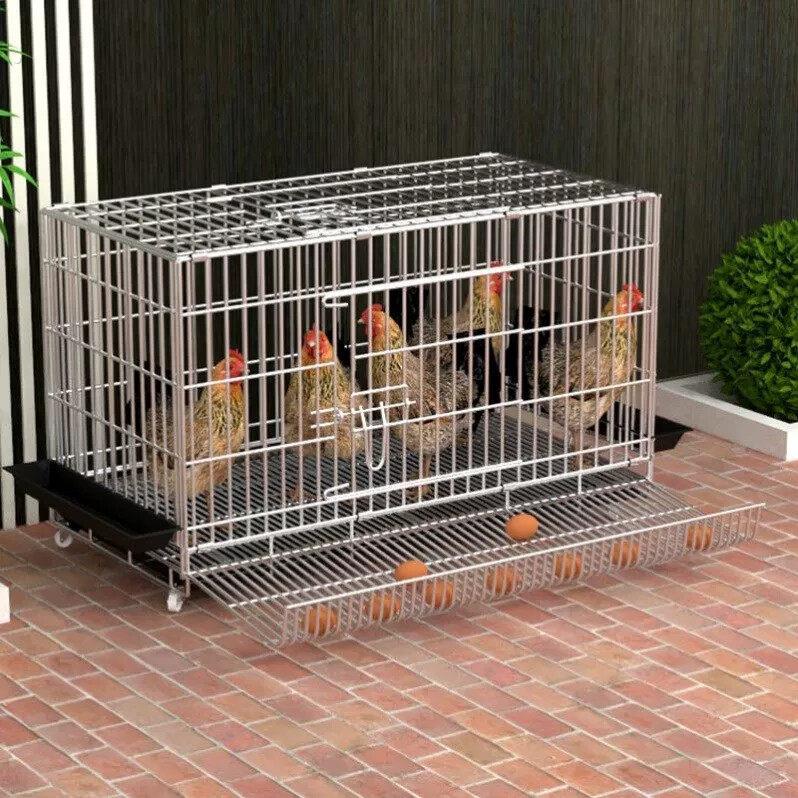 鸡下蛋的笼子养鸡专用笼子大室外养鸡棚不锈钢养鸡笼家用养鸡专用