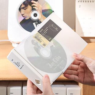 甄选日式创意DVD光盘收纳盒光碟公游戏专辑CD车载收纳册24片便携