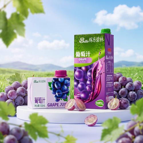 碧林100%浓缩葡萄果汁盒装多瓶装