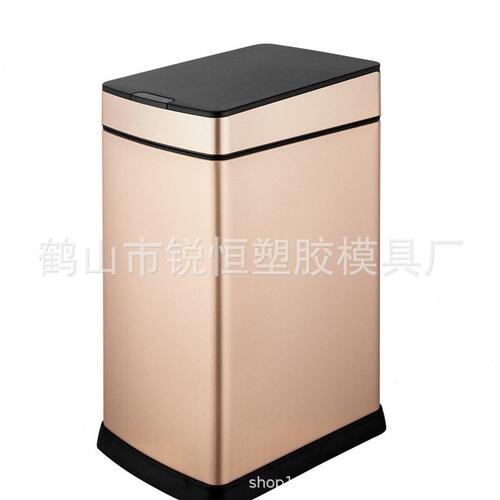甄选GAOK-8L长方形智能感应垃圾桶家用卫生间用不锈钢垃圾桶6638N