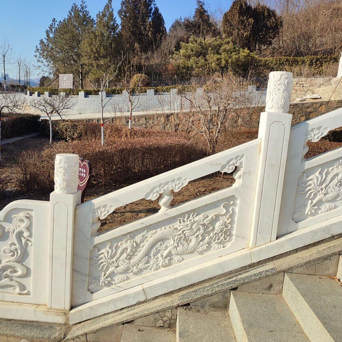 甄选汉白玉石栏杆栏板围栏护栏别墅阳台户外花岗岩大理石石雕栏板