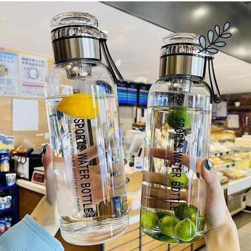 大容量茶水分离玻璃水杯耐热1000毫升吨吨杯