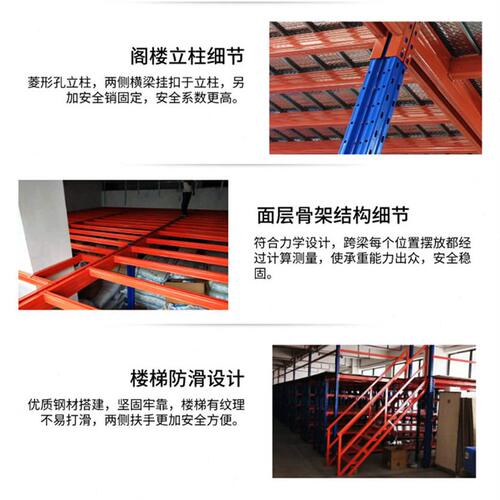甄选阁楼平台货架仓库二层隔层库房重型钢结构仓储阁楼货架可拆装