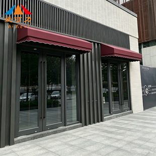 爱可力遮阳蓬厂屋檐雨棚固定篷法式梯形棚户外门头窗户咖啡厅广告