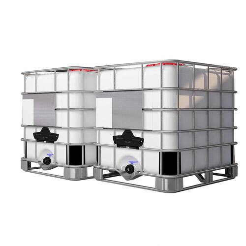 甄选加厚1000L大口径吨桶 污水桶塑料桶白色全新料1吨集装桶IBC柴
