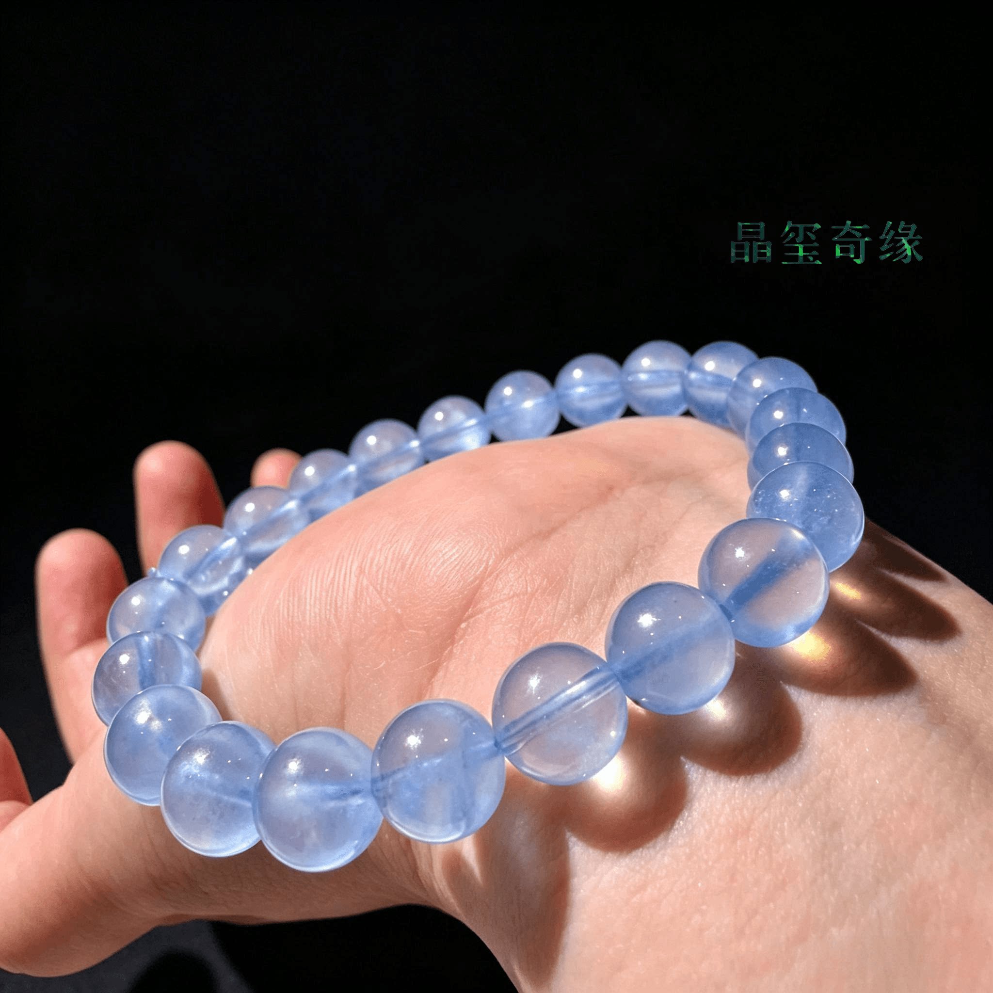 天然海蓝宝手串补水招财转运女款
