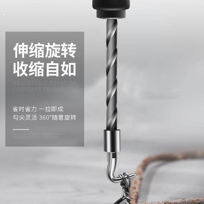 钢筋扎勾扎丝钩手动不锈钢铁丝螺纹钢扎钩半自动直拉绑钩子绑钩器