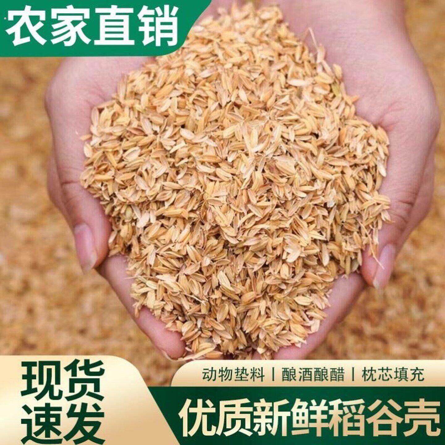 稻壳垫谷壳养殖米糠喂鸡垫料饲料酿酒宠物辅料枕头芯填充走量