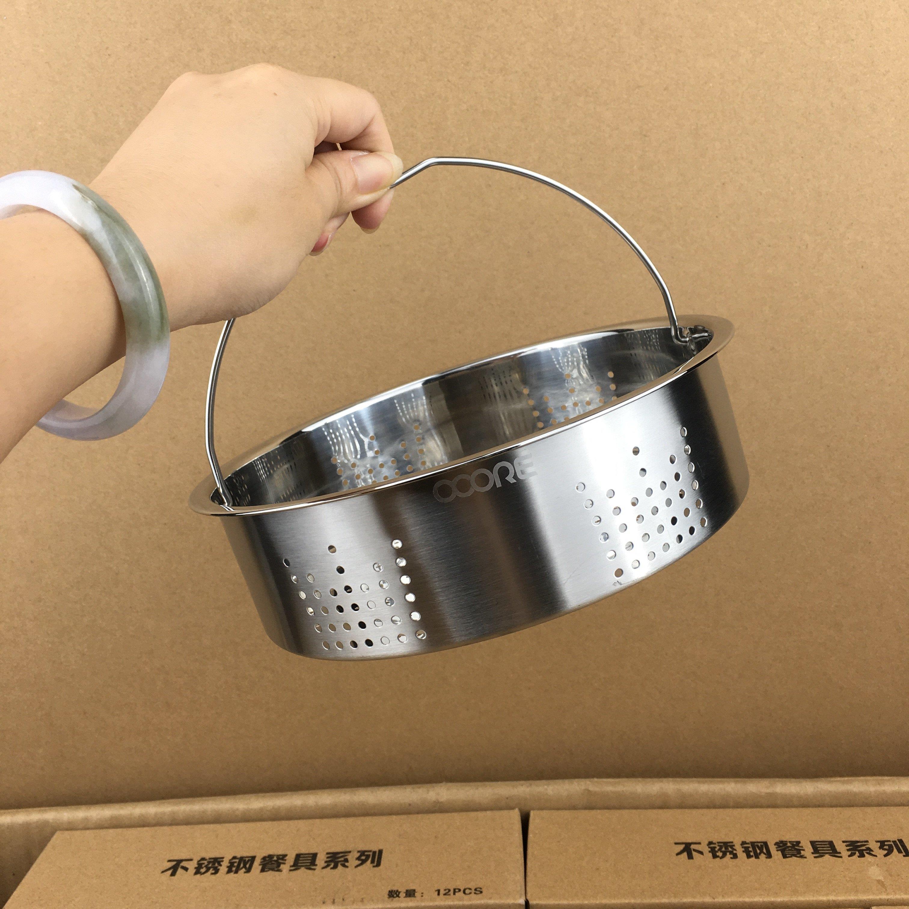 04不锈钢蒸笼电饭锅内专用配件家用多功能圆形蒸笼加厚单层蒸格