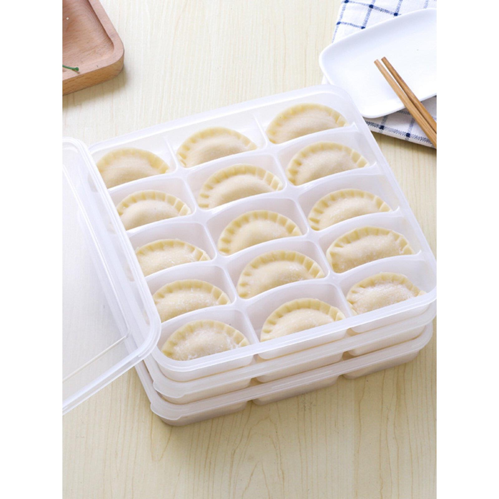 塑料饺子盒家用盒饭盒带盖冰箱保鲜饺子盒速冻馄饨盒单层冷冻储藏
