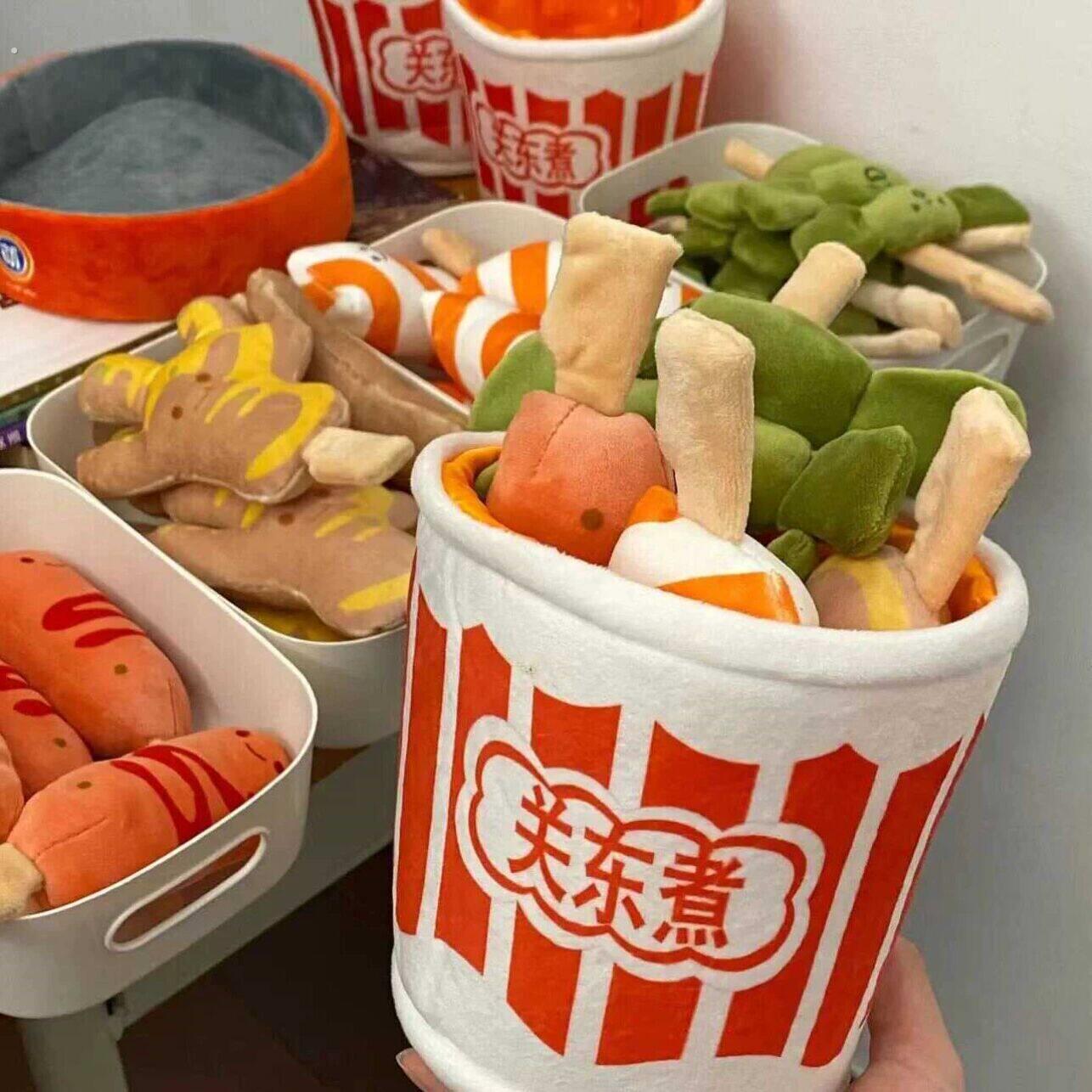 关东煮玩偶与好友一起吃麻辣烫套装创意过家家毛绒