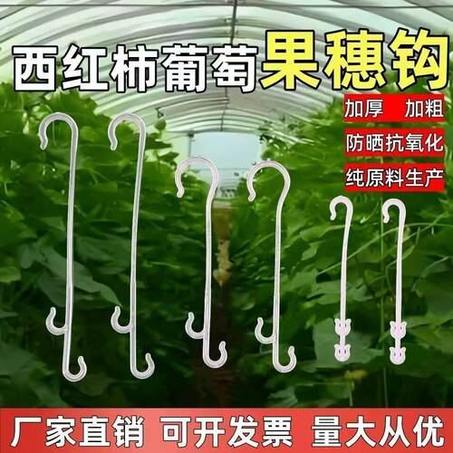 西红柿挂钩果穗钩吊蔓钩吊穗钩番茄果穗挂钩托穗挂钩塑料挂果钩子